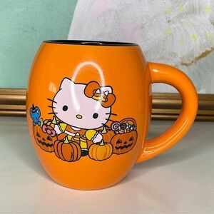 Hello Kitty Halloween Orange Trick or Treat Pumpkins Collectible Coffee Mug New